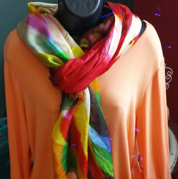 SOLD!💖Dreamsicle top 3/4 sleeve  EUC button roll - Picture 2 of 8